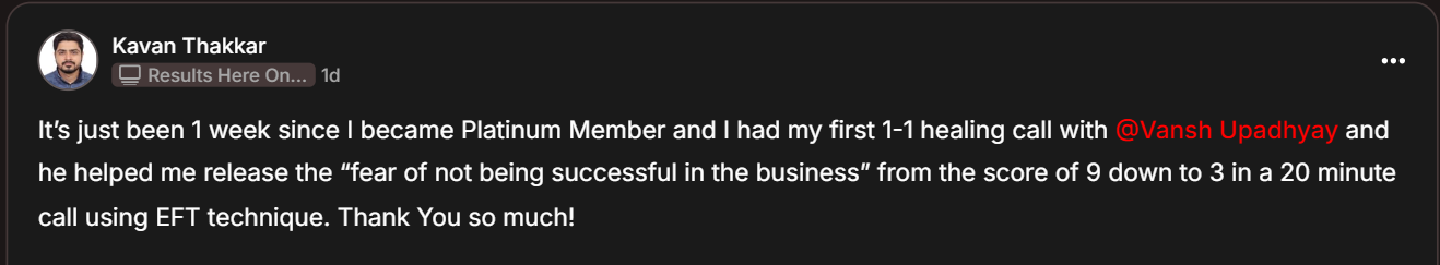 Testimonial from Kavan Thakkar