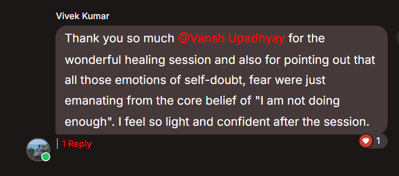 Testimonial from Vivek Kumar