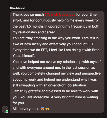 Testimonial from Nilu Jaiswal