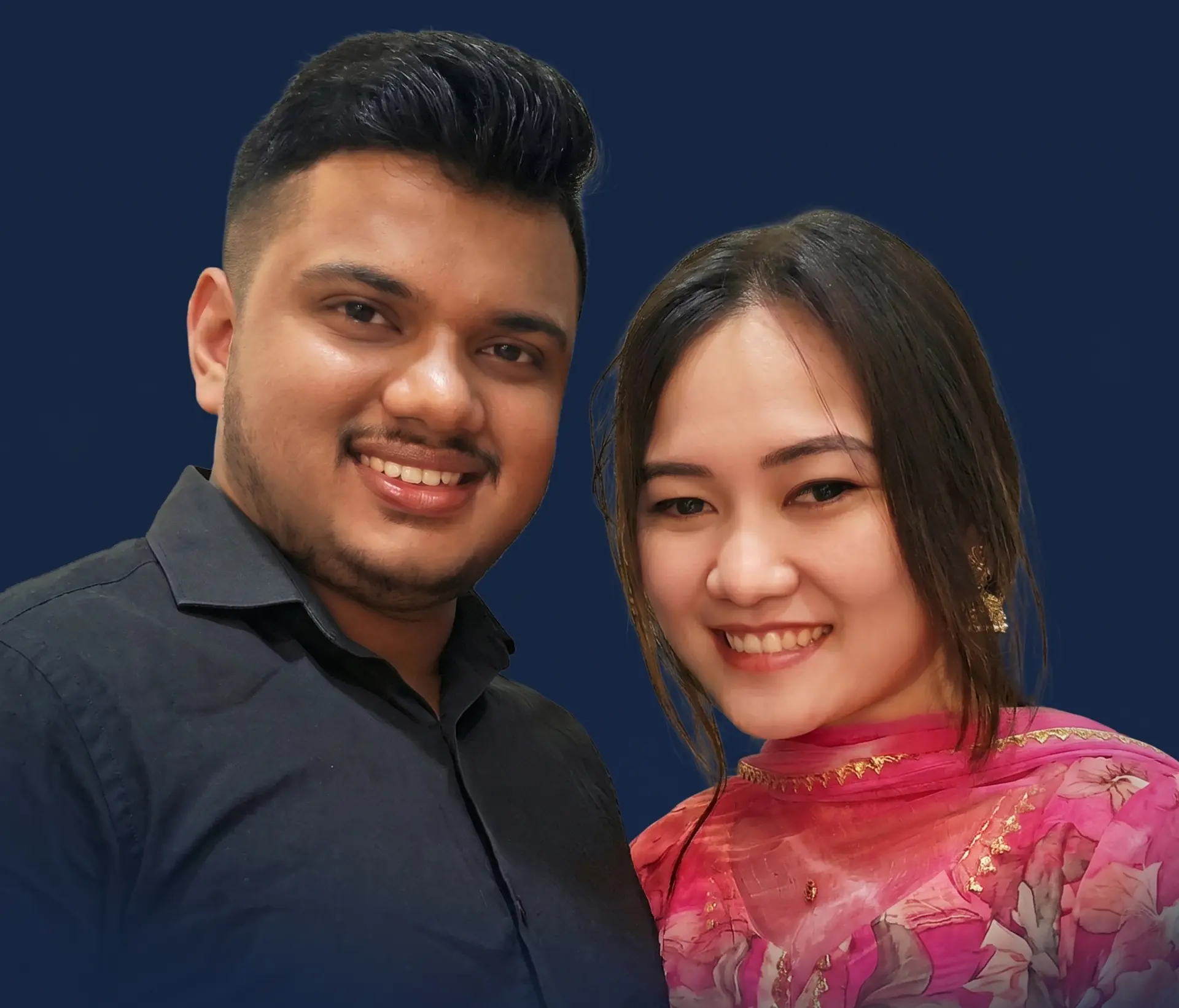 Vansh and Donna Upadhyay, co-founders of DVU